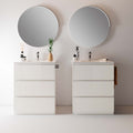Mobile Bagno Speed Laccato Bianco Lucido con Lavabo Sky L 71 x H 88+1,6 x P 46,5 - Berloni Bagno