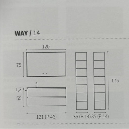 Composizione Arredo Bagno Way Block 14 - Berloni Bagno