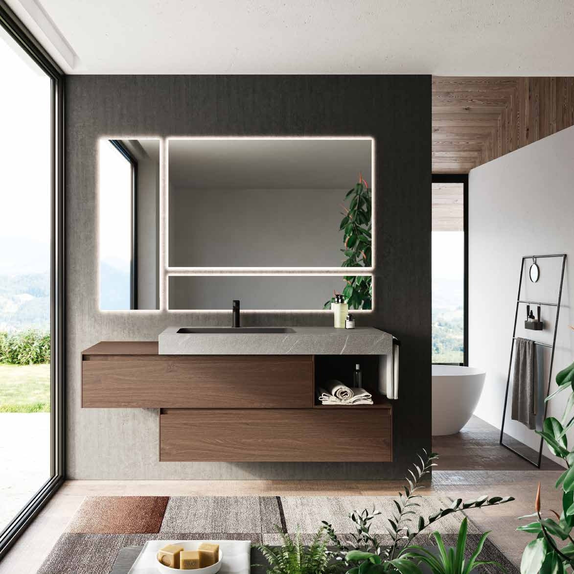 Mobile Berloni Bagno Way Componibile 01 - L 120+120+120 cm