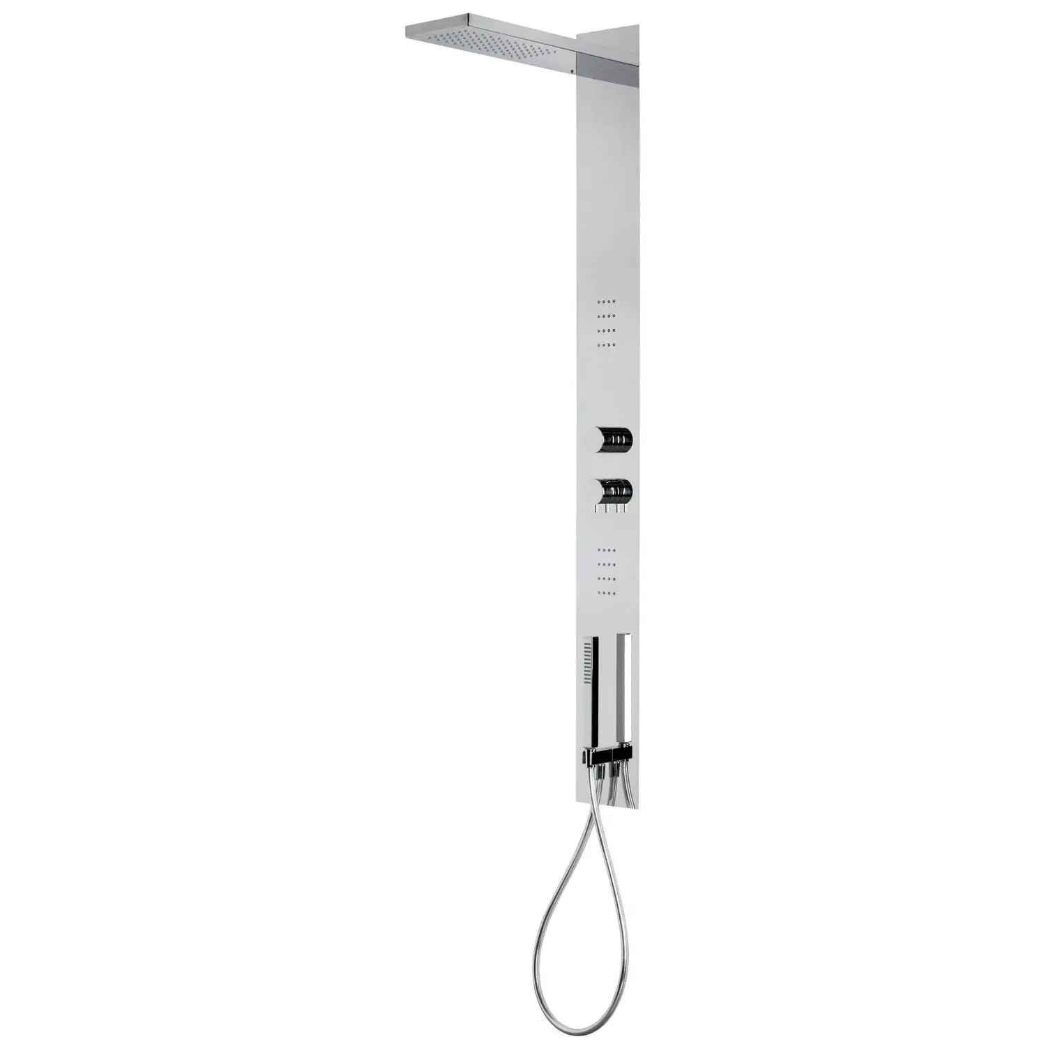 Colonna doccia termostatico coax con doccetta e soffione anticalcare Cromo - Treemme Shower And Thermostatic