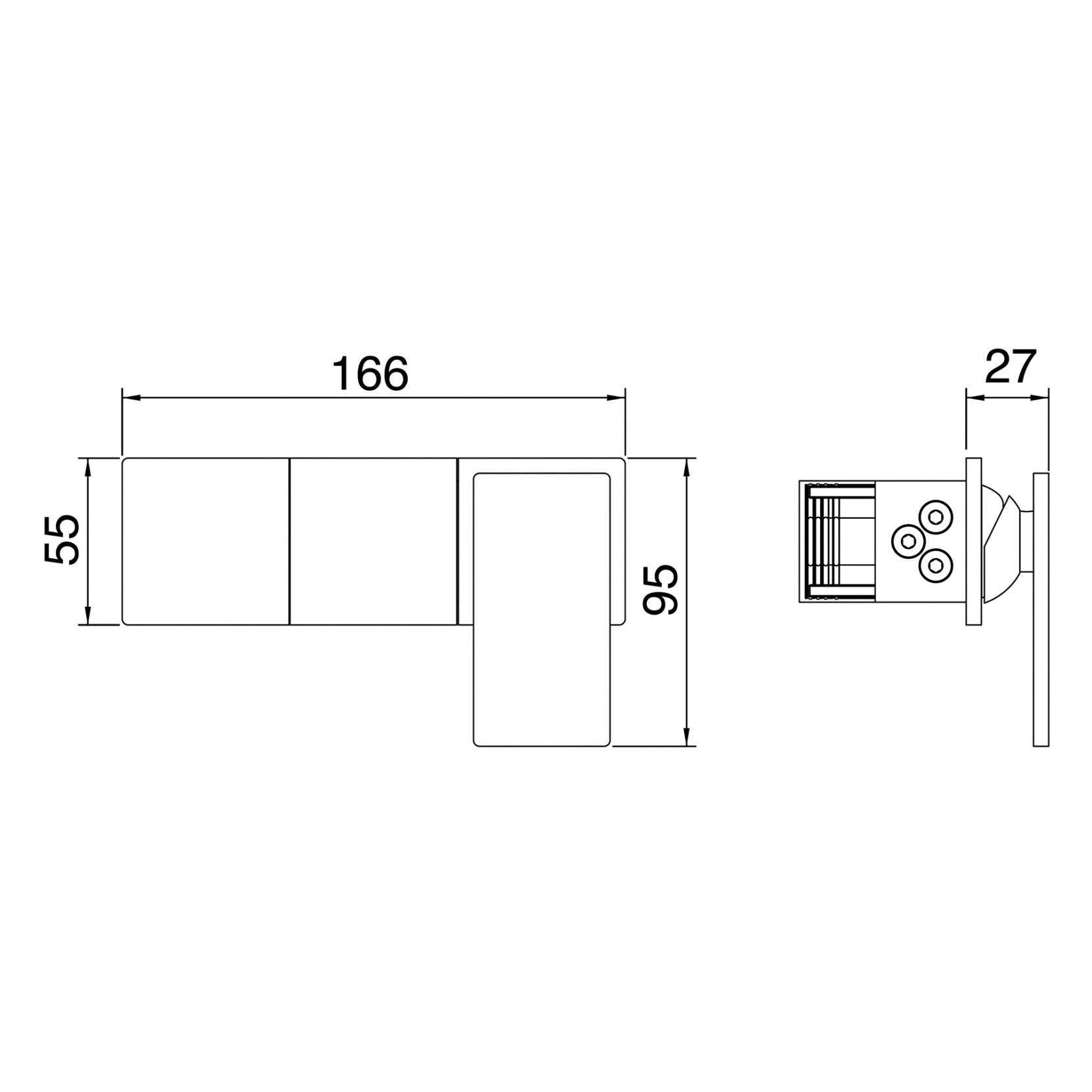 Miscelatore monocomando lavabo/doccia incasso (Cod. RWIT-2808-IS-97) - Treemme 5Mm
