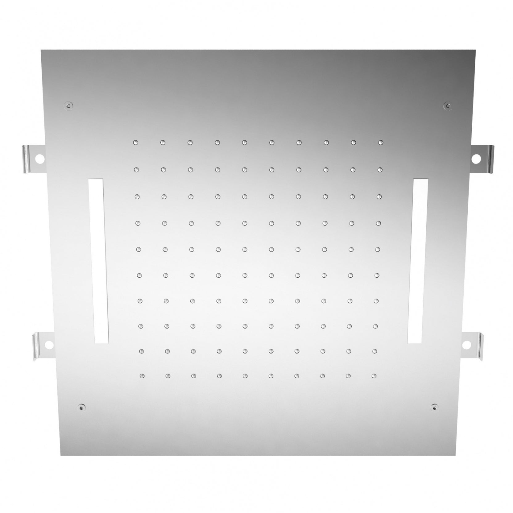 Soffione a soffitto ad incasso con pioggia e cromoterapia (Cod. IT-RTBR-306-IS) - Treemme Showers Inox