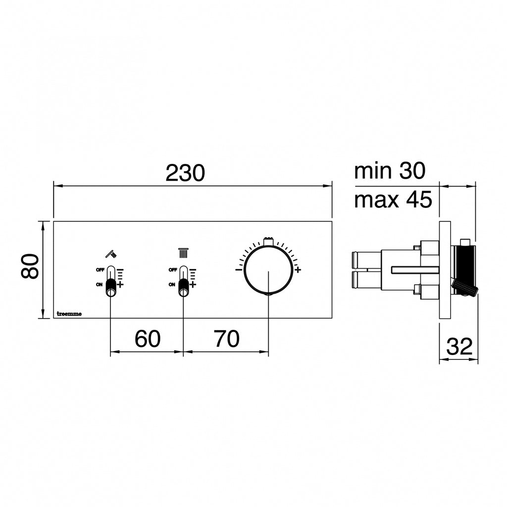 Termostatico incasso 2 uscite RWIT-2B86-CC-01