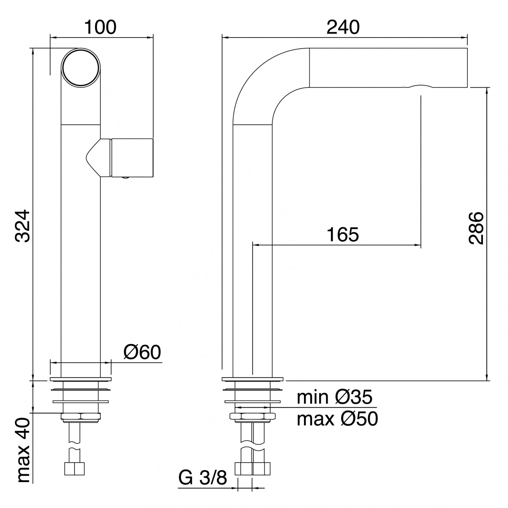 Miscelatore monocomando lavabo 286