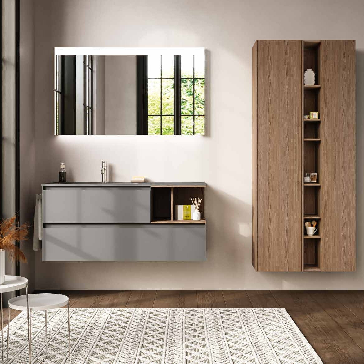 Mobile Berloni Bagno Way Componibile 07 - L 120+35+40 cm