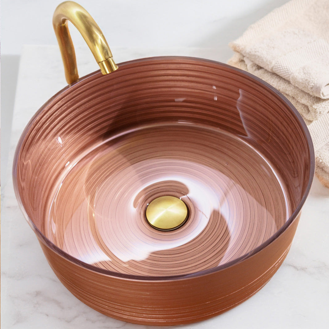 Lavabo da Appoggio Circle in Vetro Soffiato e Resina - Cipì