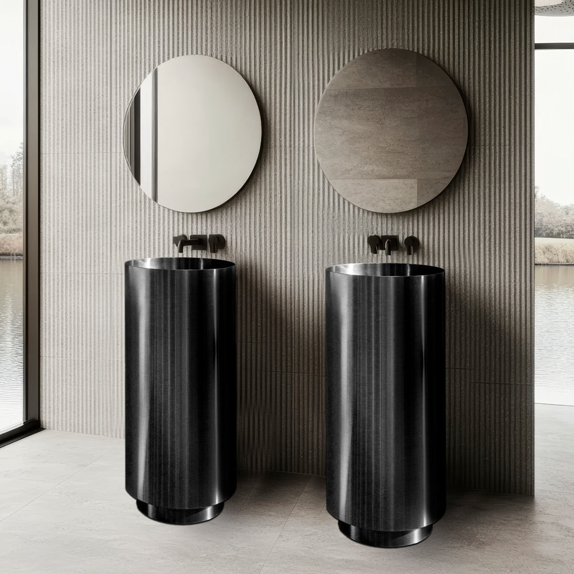 Lavabo Foyer Freestanding in Acciaio Inox PVD - CP950STFO