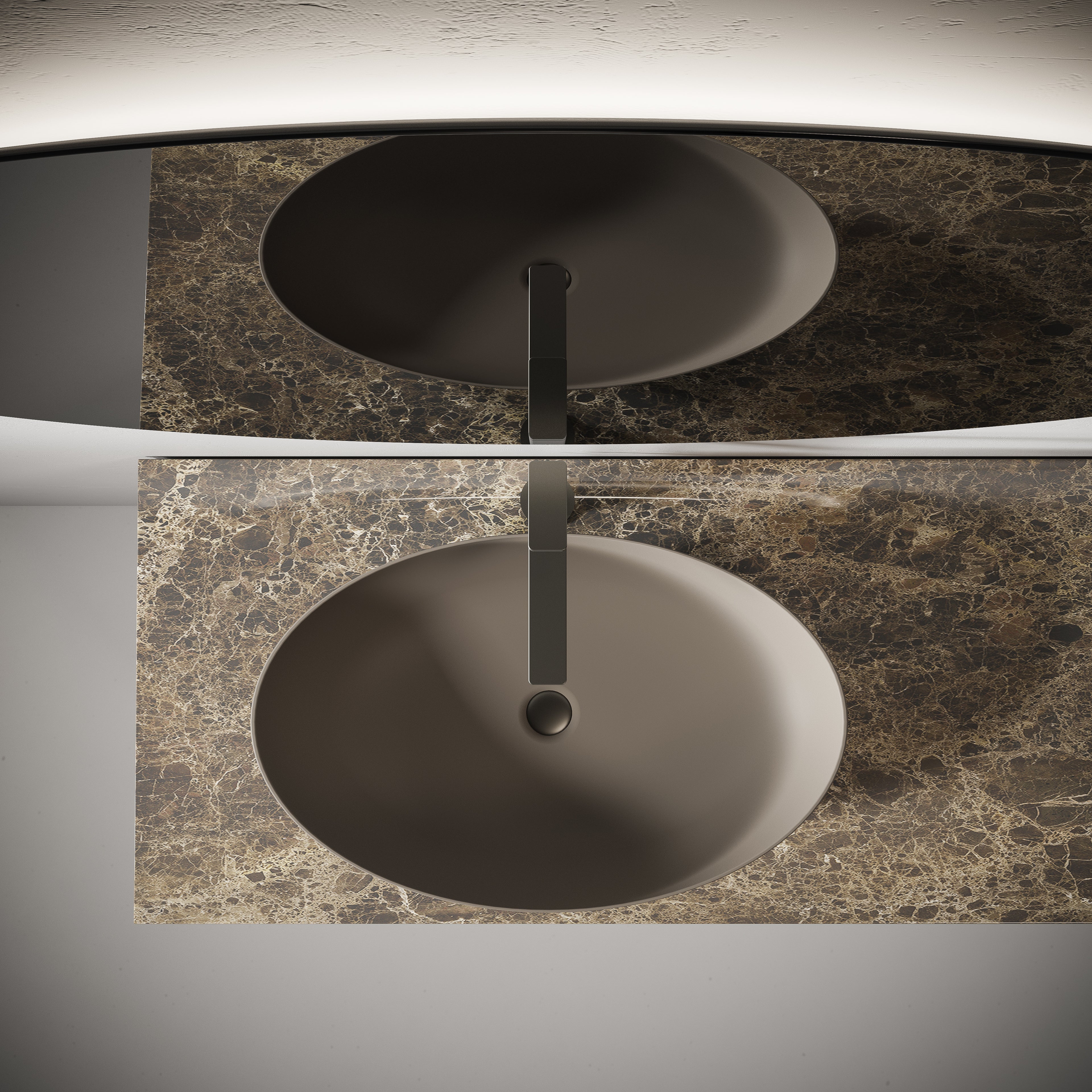 Mobile Lavabo Sospeso D11 in Gres Porcellanato H 45 x L 90 (x2) - Mobiltesino