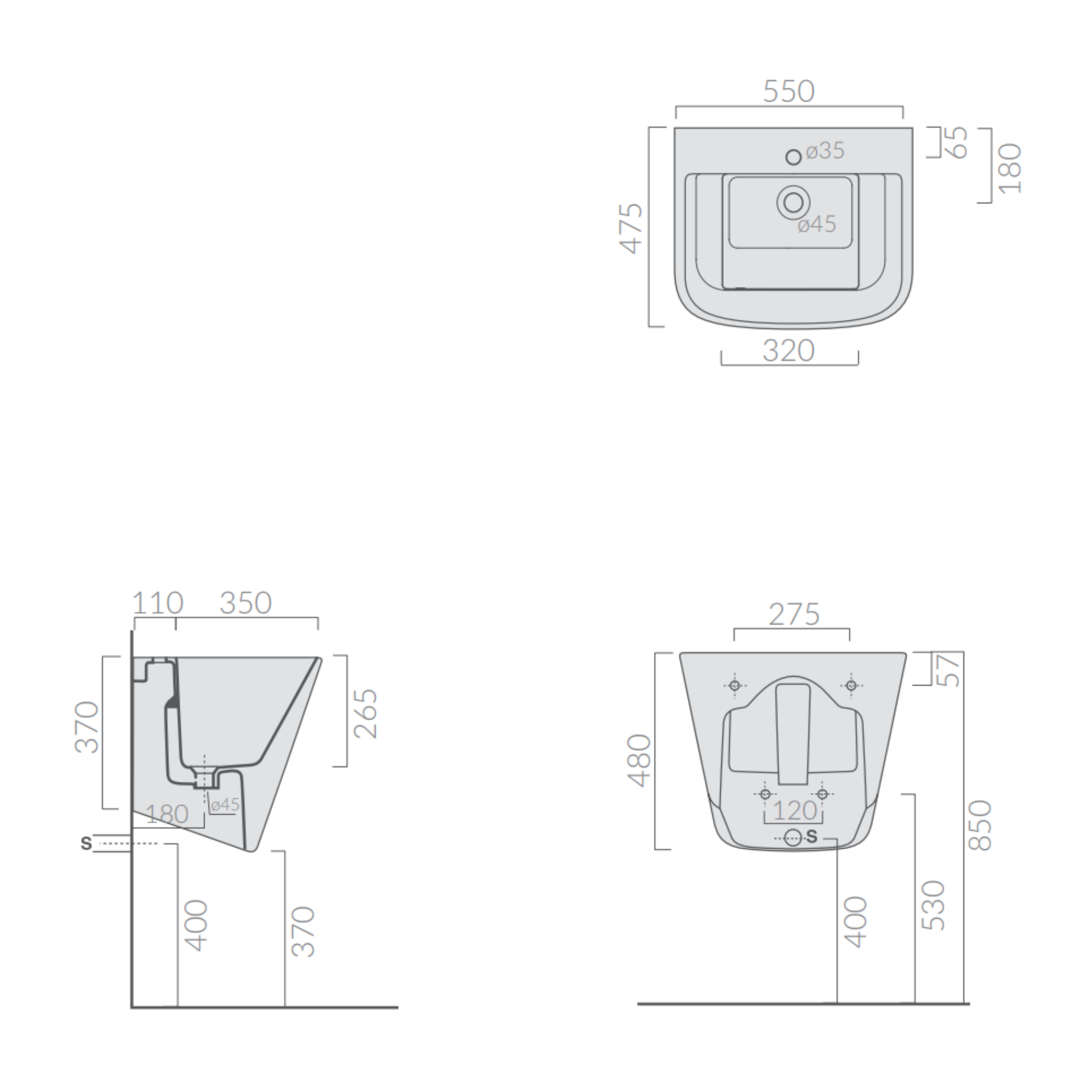 Galassia Meg11 lavabo-lavatoio 55x47 5482