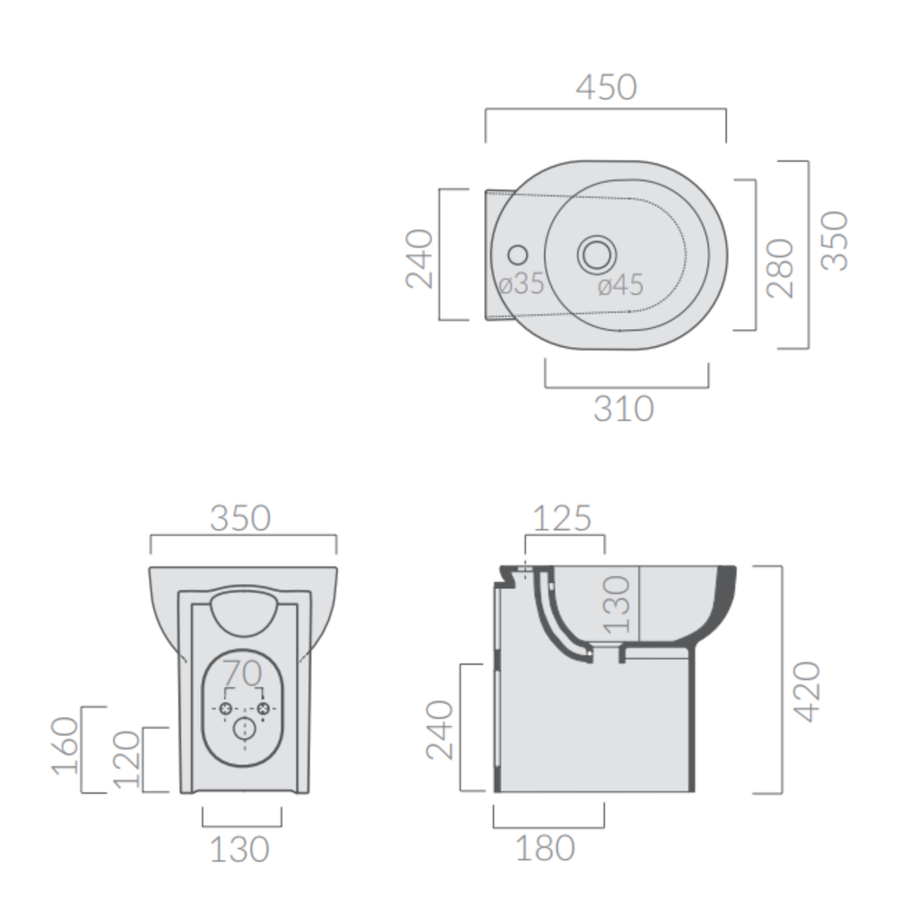 Galassia M2 5213 bidet monoforo