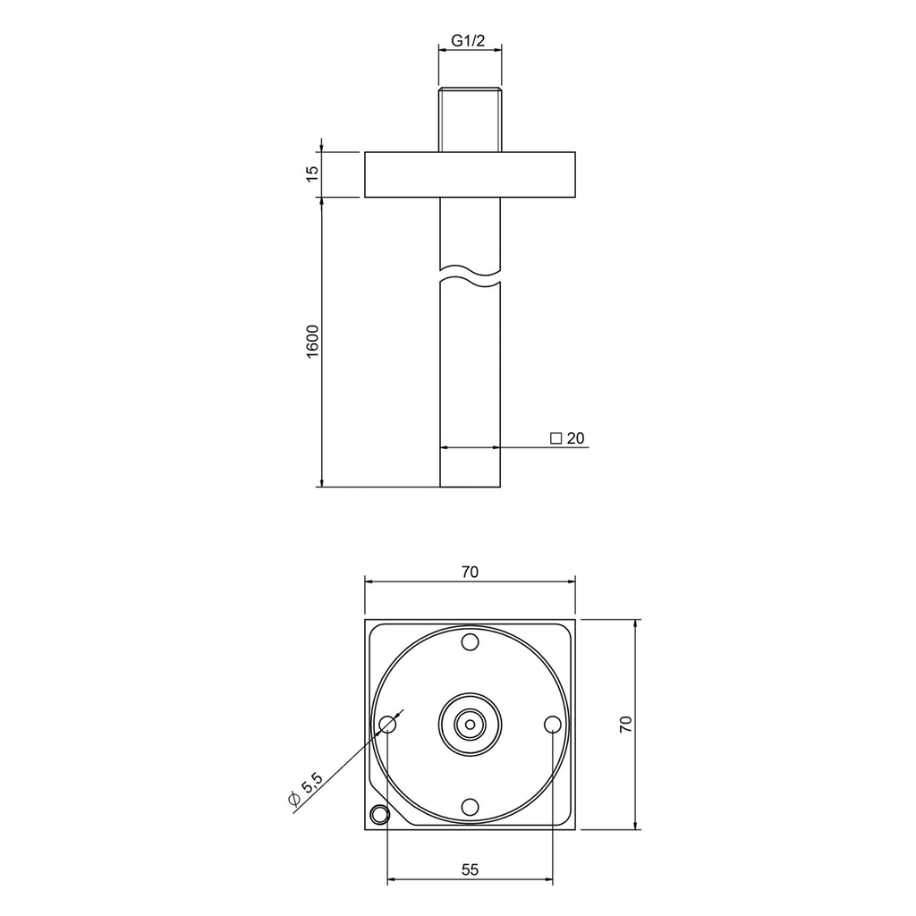 Bocca a soffitto con rosone (Cod. IT-6577-IS-ZZ-ZZ) - Treemme 5Mm