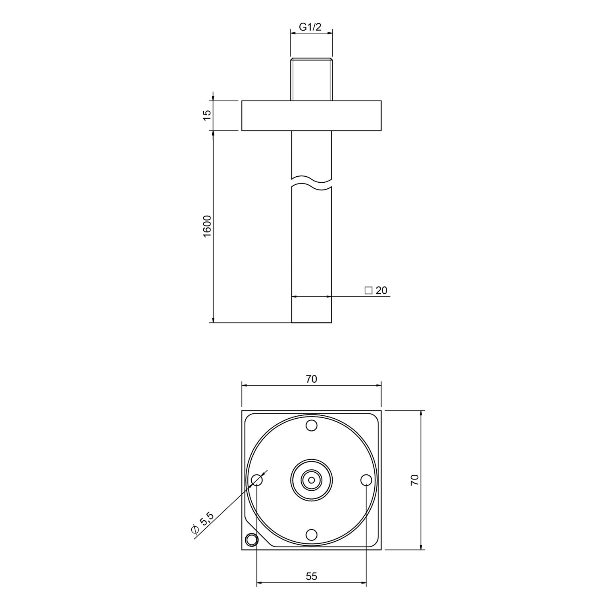 Bocca a soffitto con rosone (Cod. IT-6577-IS-ZZ-ZZ) - Treemme 5Mm