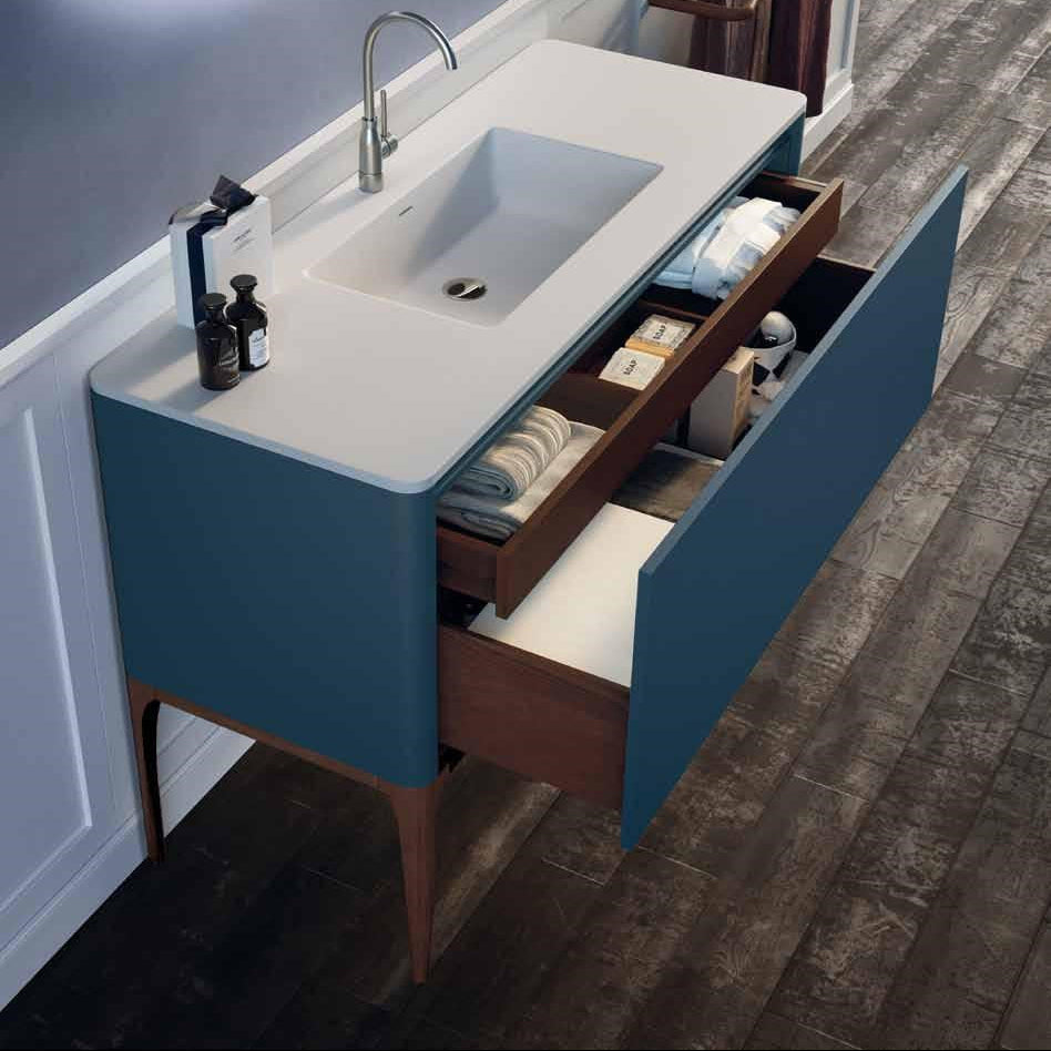 Mobile Lavabo da Terra SU11 - Mobiltesino - L 128 x P 50,7 cm