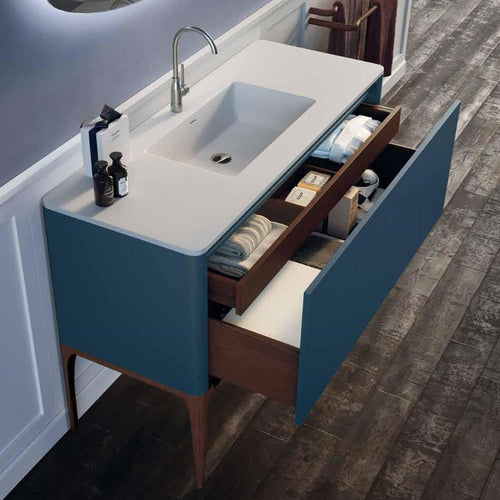 Composizione Arredo Bagno Suite SU11 - Mobiltesino - L 128 x P 51 cm