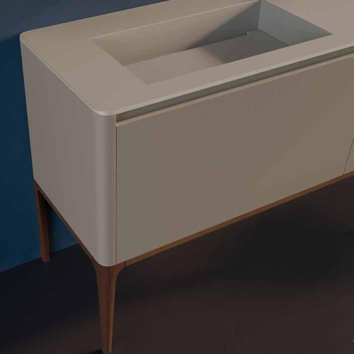 Mobile Lavabo da Terra SU15 - Mobiltesino - L 128 x P 50,7 cm