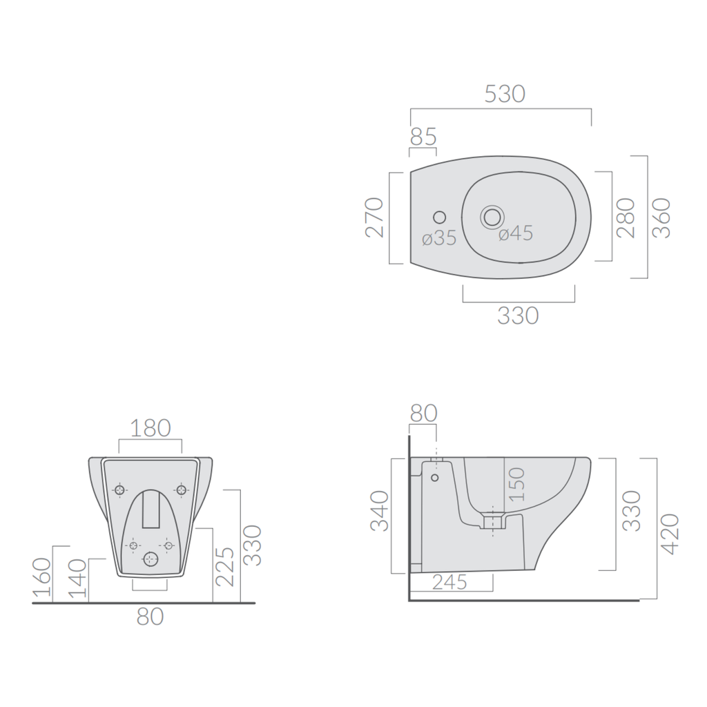 Galassia Eden 7216 bidet sospeso