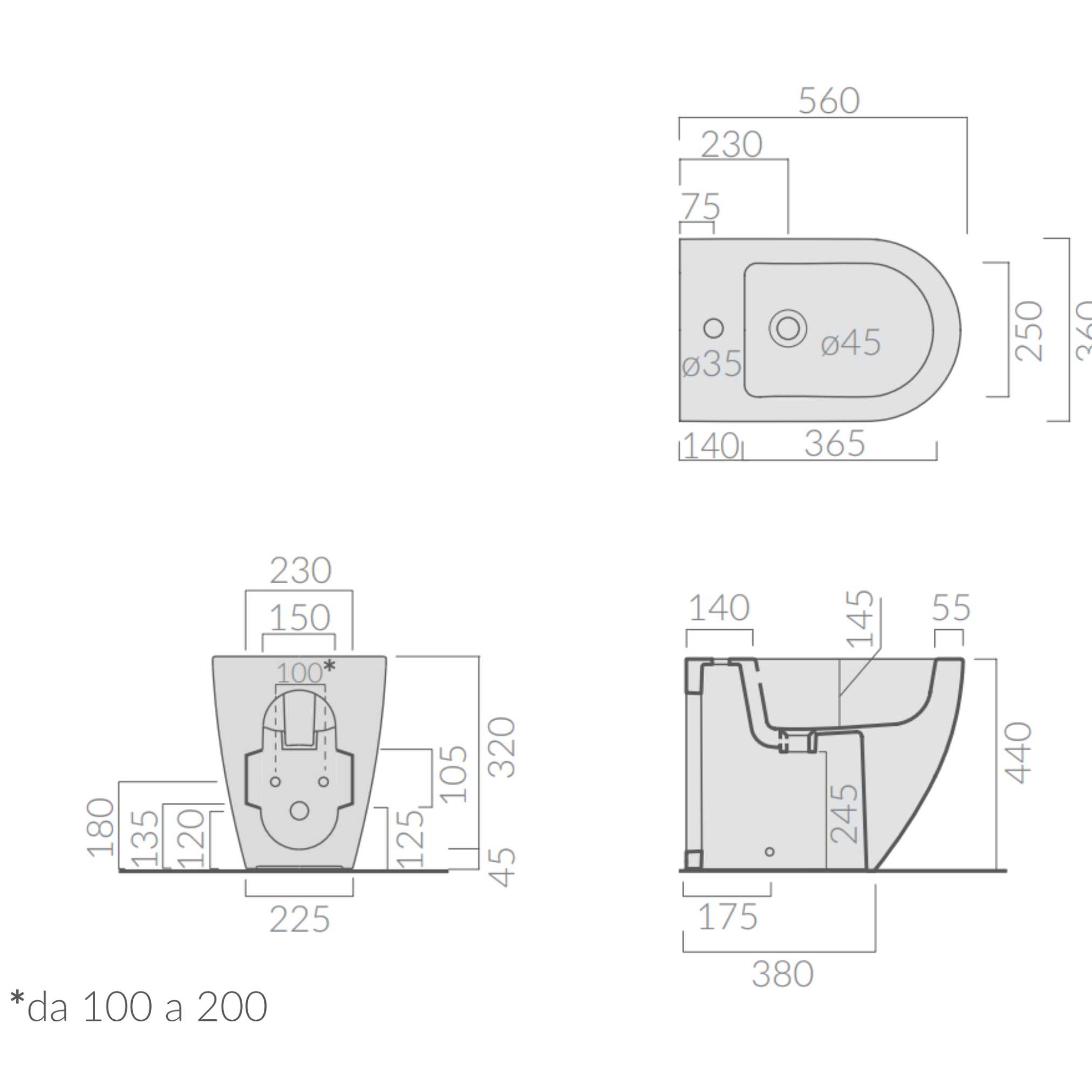 Galassia Dream 7311 bidet monoforo