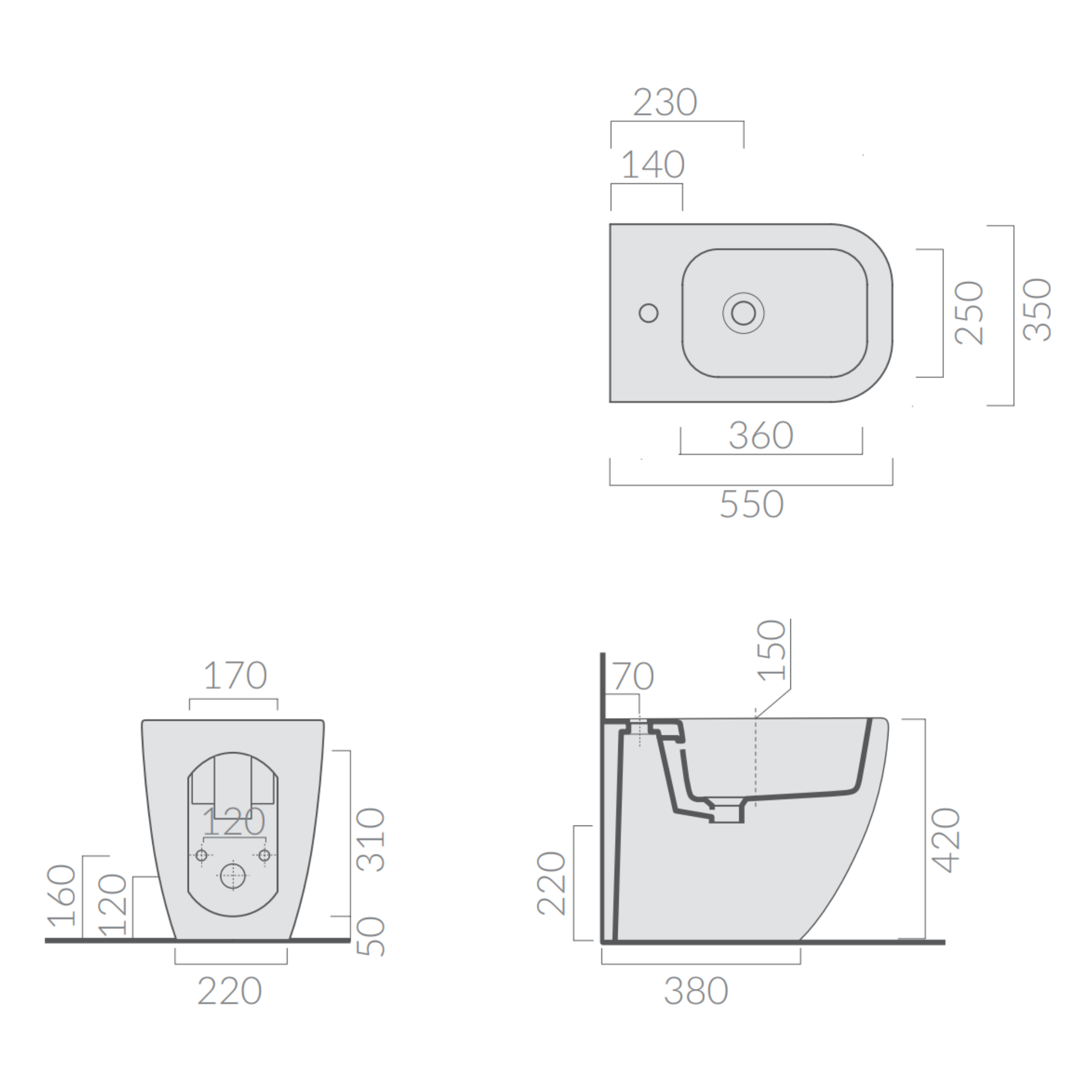 Galassia Meg11 5480V2 bidet monoforo
