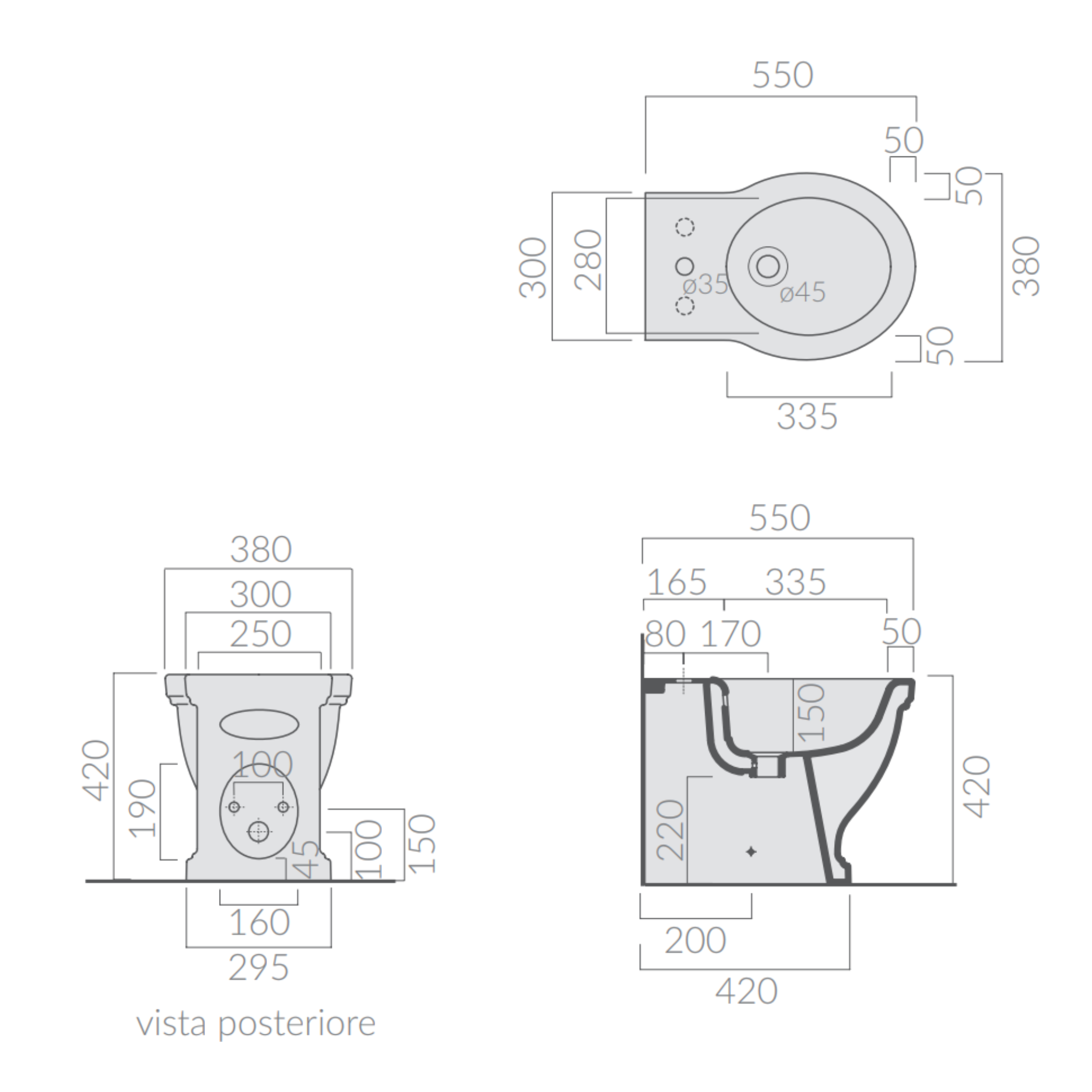 Galassia Ethos 8438M bidet a terra