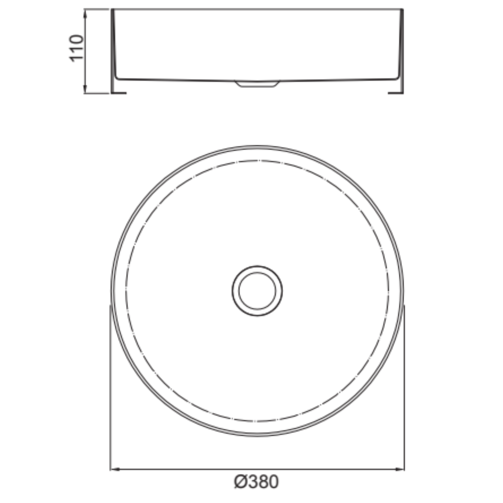Lavabo da Appoggio Foyer Round in Acciaio Inox