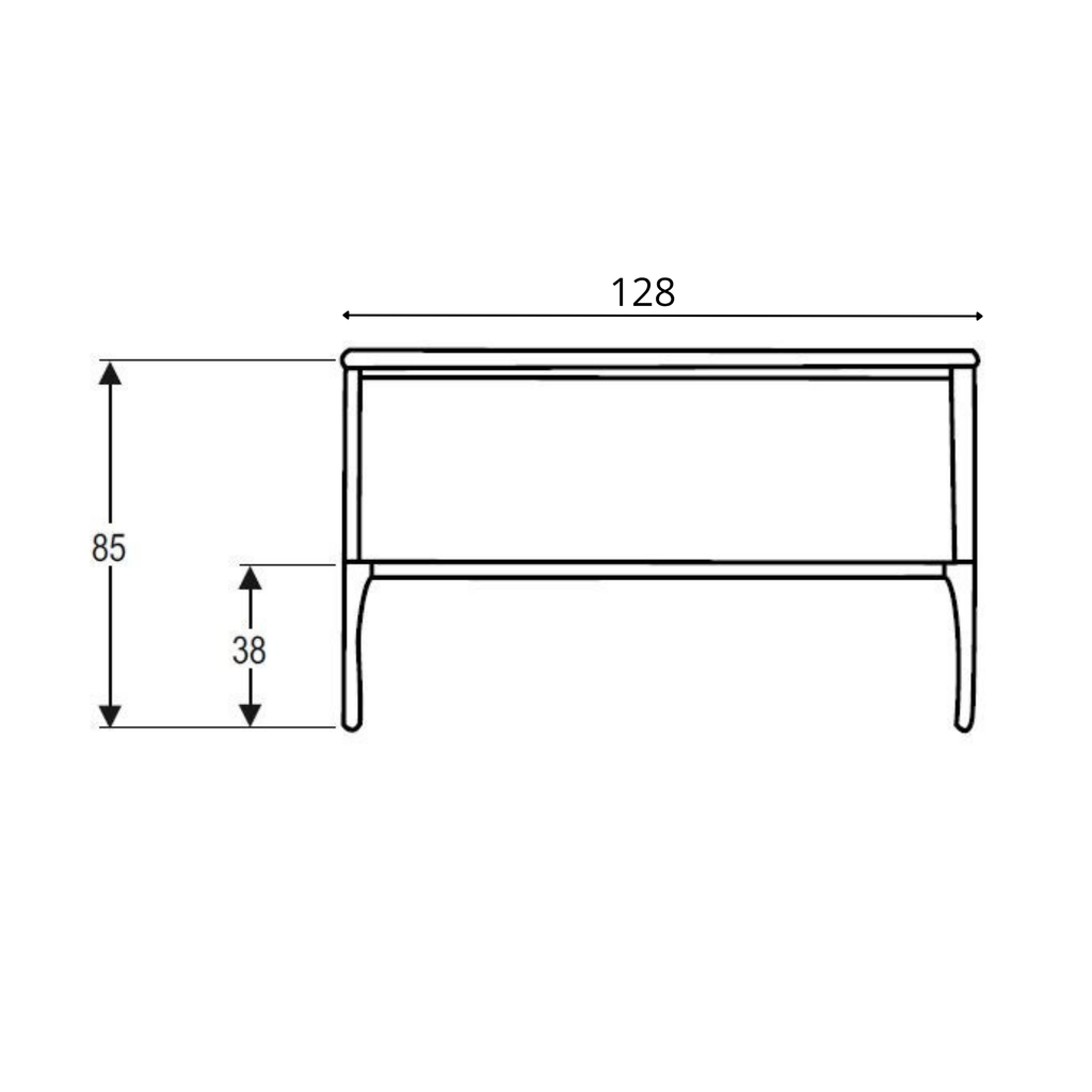 Mobile Lavabo da Terra SU11 - Mobiltesino - L 128 x P 50,7 cm