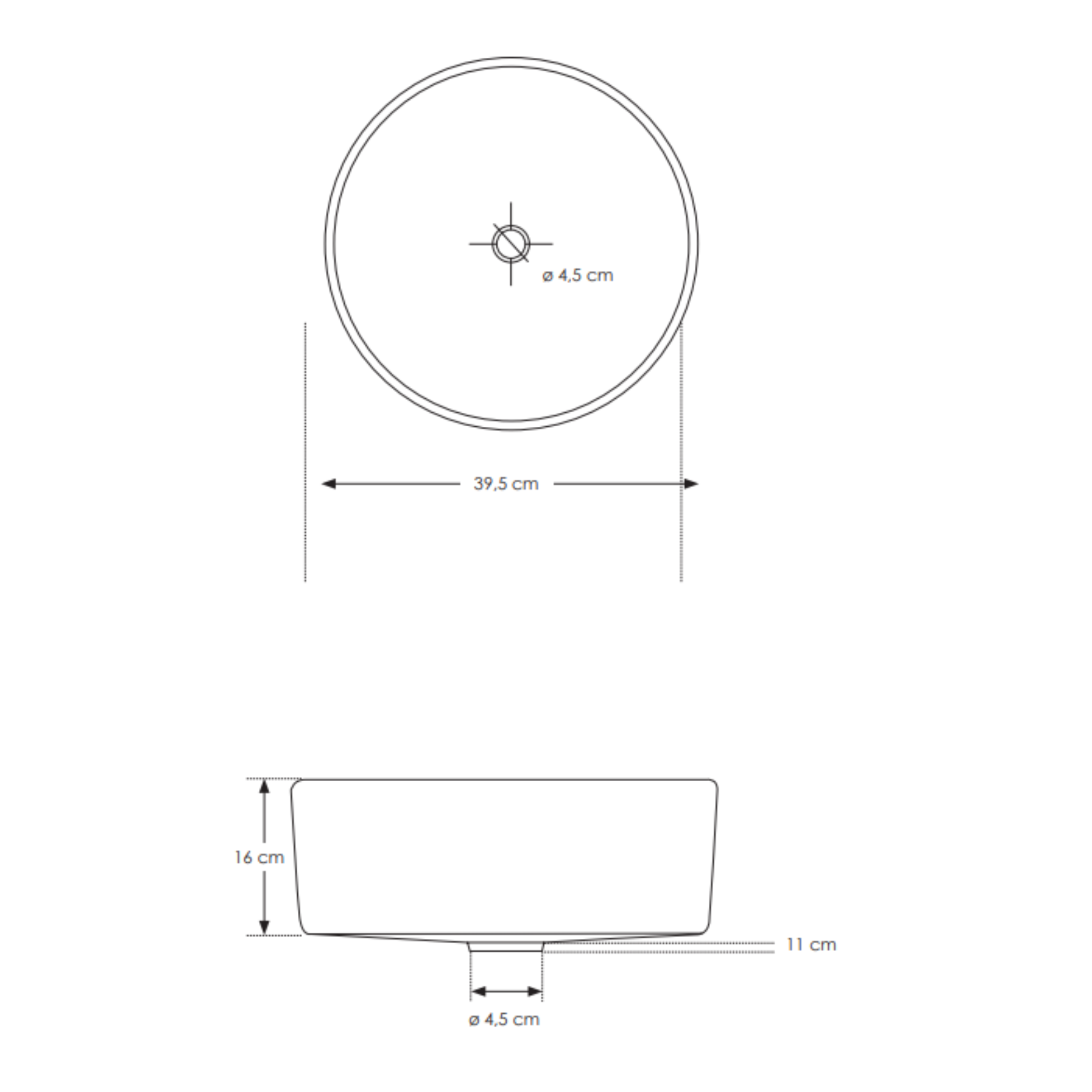 Lavabo da Appoggio Circle in Vetro Soffiato e Resina - Cipì