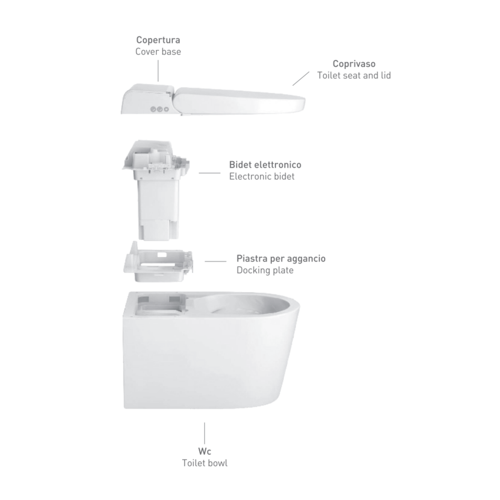Galassia Hygea 6200 vaso bidet sospeso elettronico