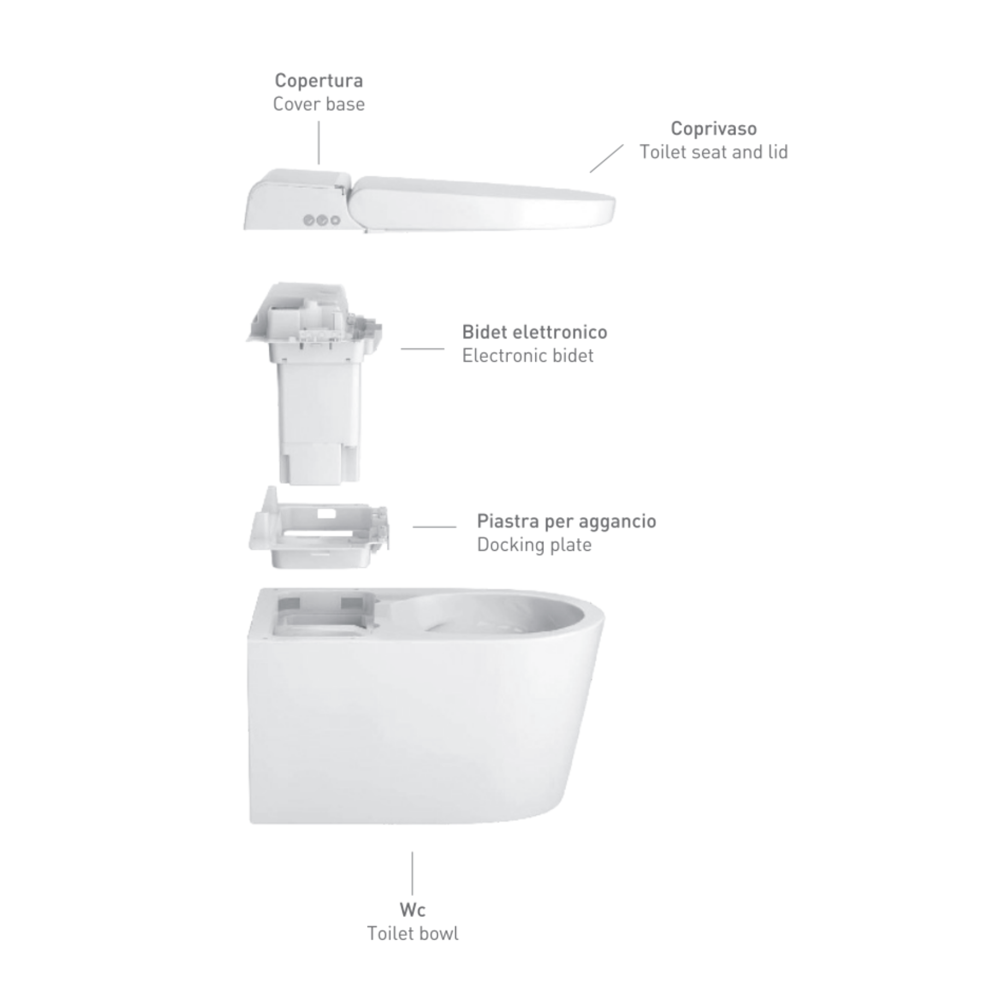 Galassia Hygea 6200 vaso bidet sospeso elettronico