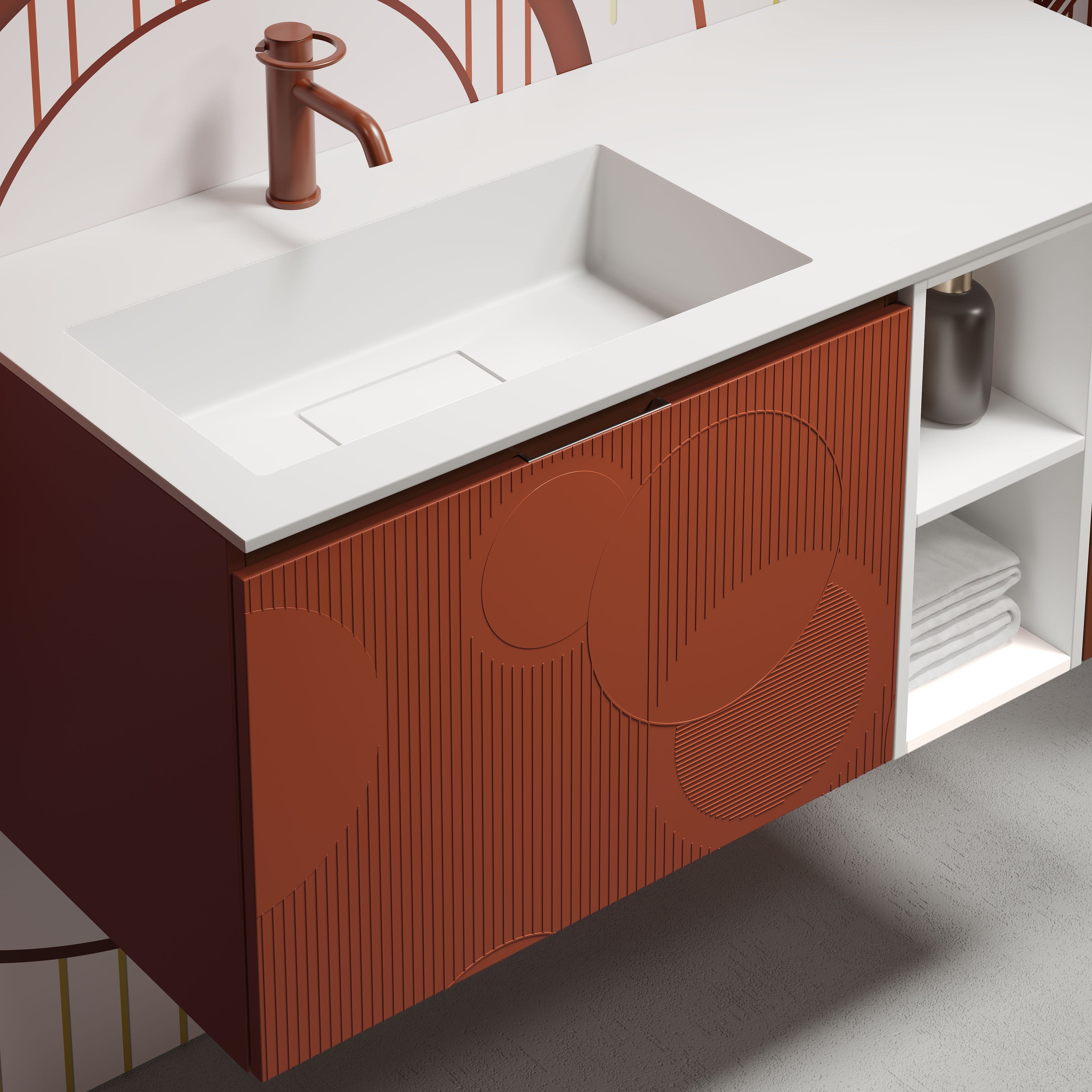 Mobile Lavabo Sospeso UR51 - Mobiltesino - L 120 cm