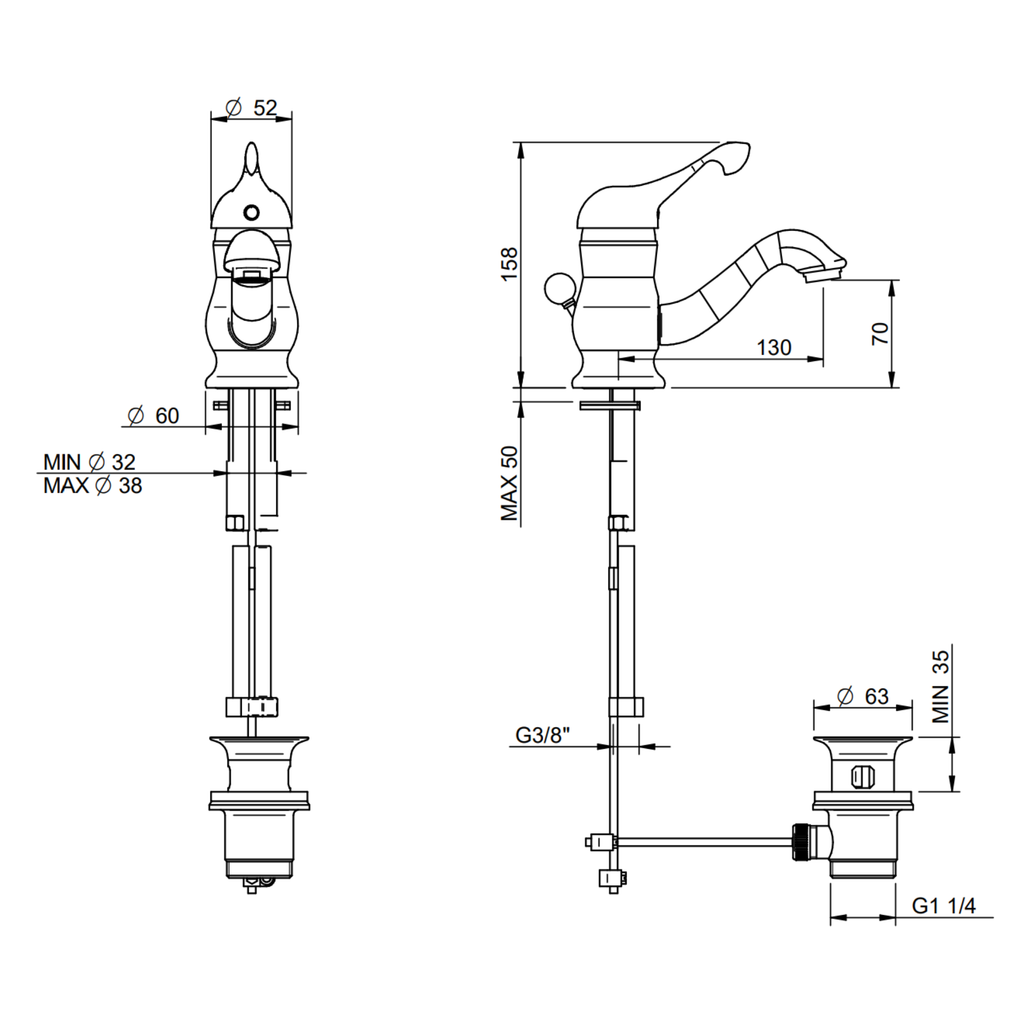Miscelatore monocomando lavabo
