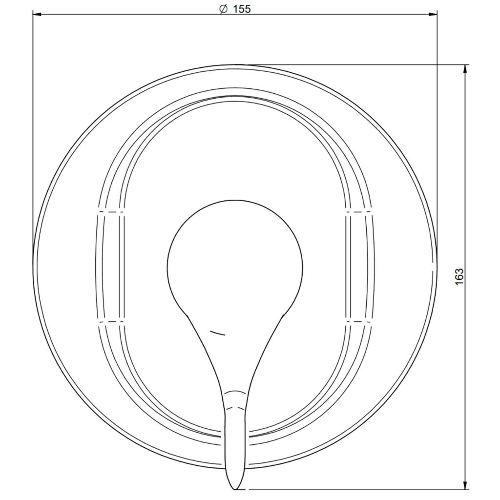 Monocomando remoto lavabo/doccia incasso RWIT-2108-CC-80