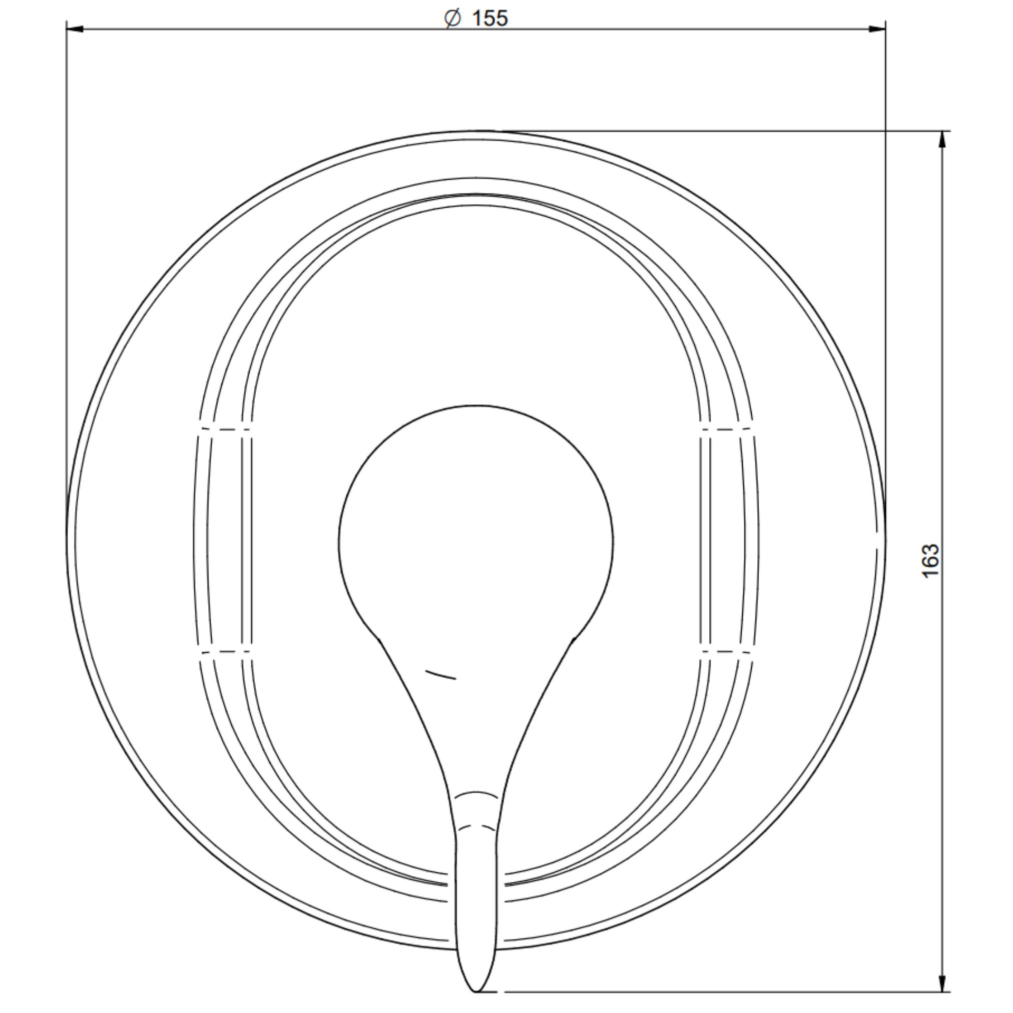 Monocomando remoto lavabo/doccia incasso RWIT-2108-CC-80
