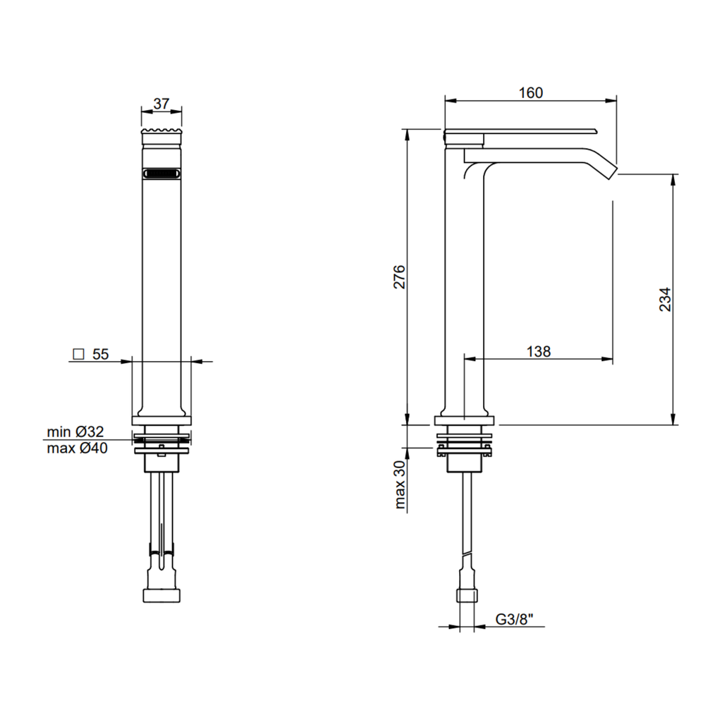 Miscelatore monocomando lavabo 234