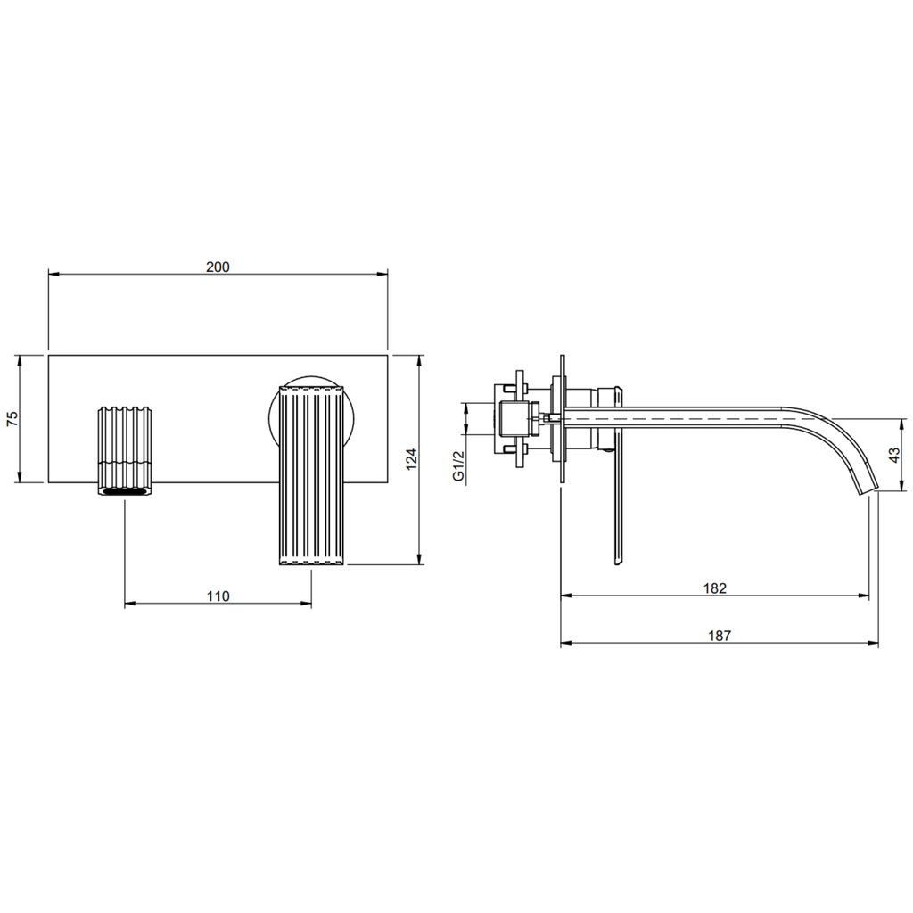 Miscelatore monocomando lavabo incasso 182