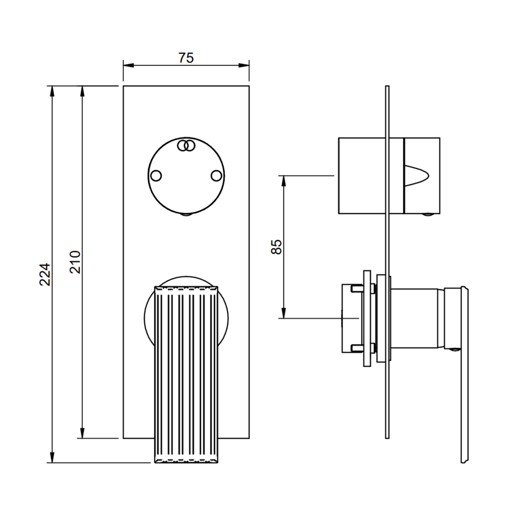 Miscelatore monocomando con deviatore 2 uscite