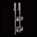 Colonna Portaoggetti 2 Piani in Plexiglass per Cristallo Doccia con Ganci - Art. 2132