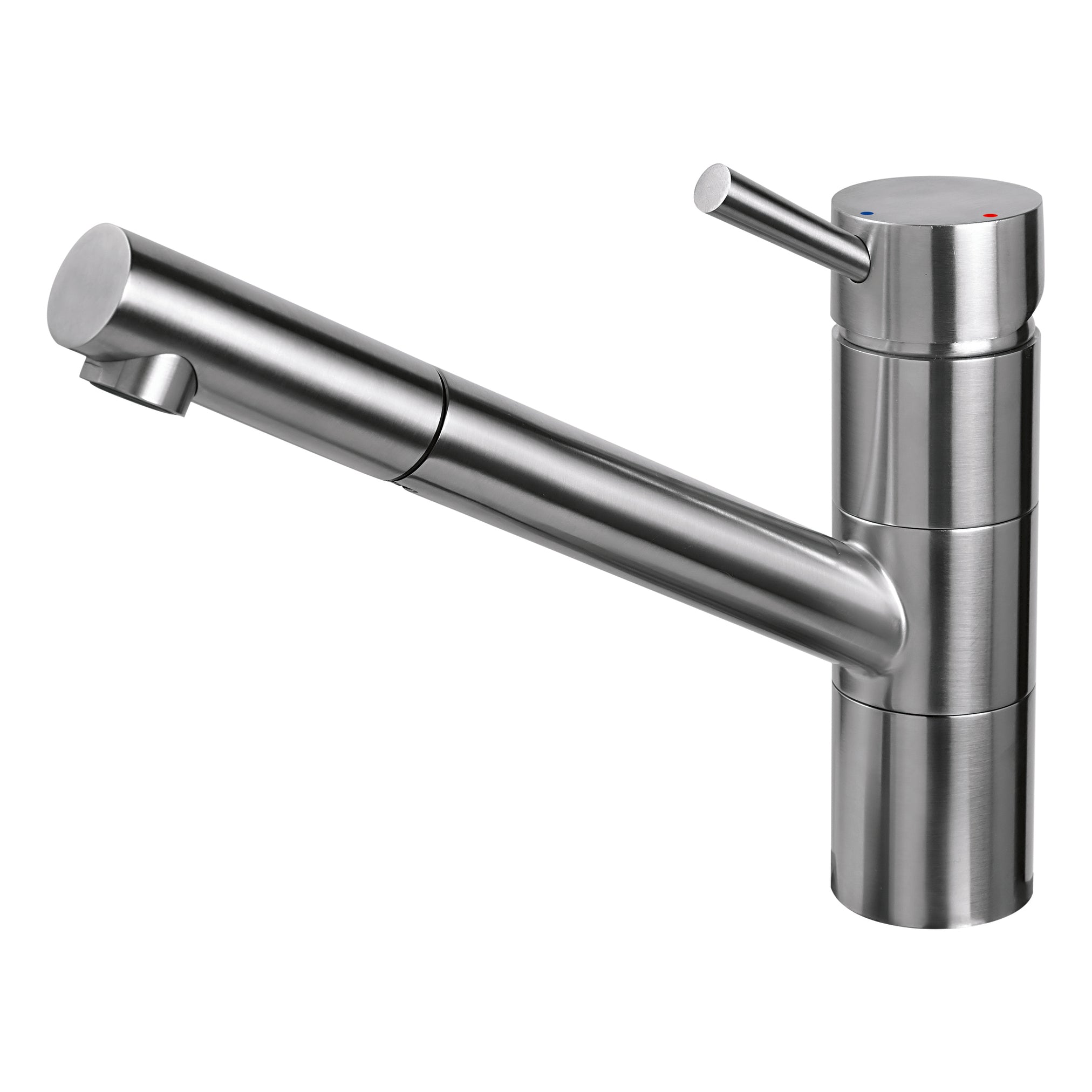 Miscelatore lavello con doccetta estraibile e bocca girevole acciaio inox (Cod. 45096IN) - Emmevi Piper