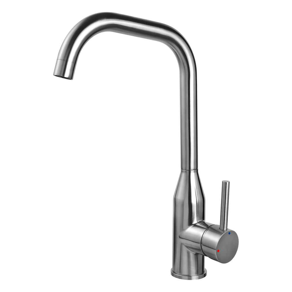 Miscelatore acciaio inox lavello con bocca girevole (Cod. 45175INES) - Emmevi Acciaio Inox