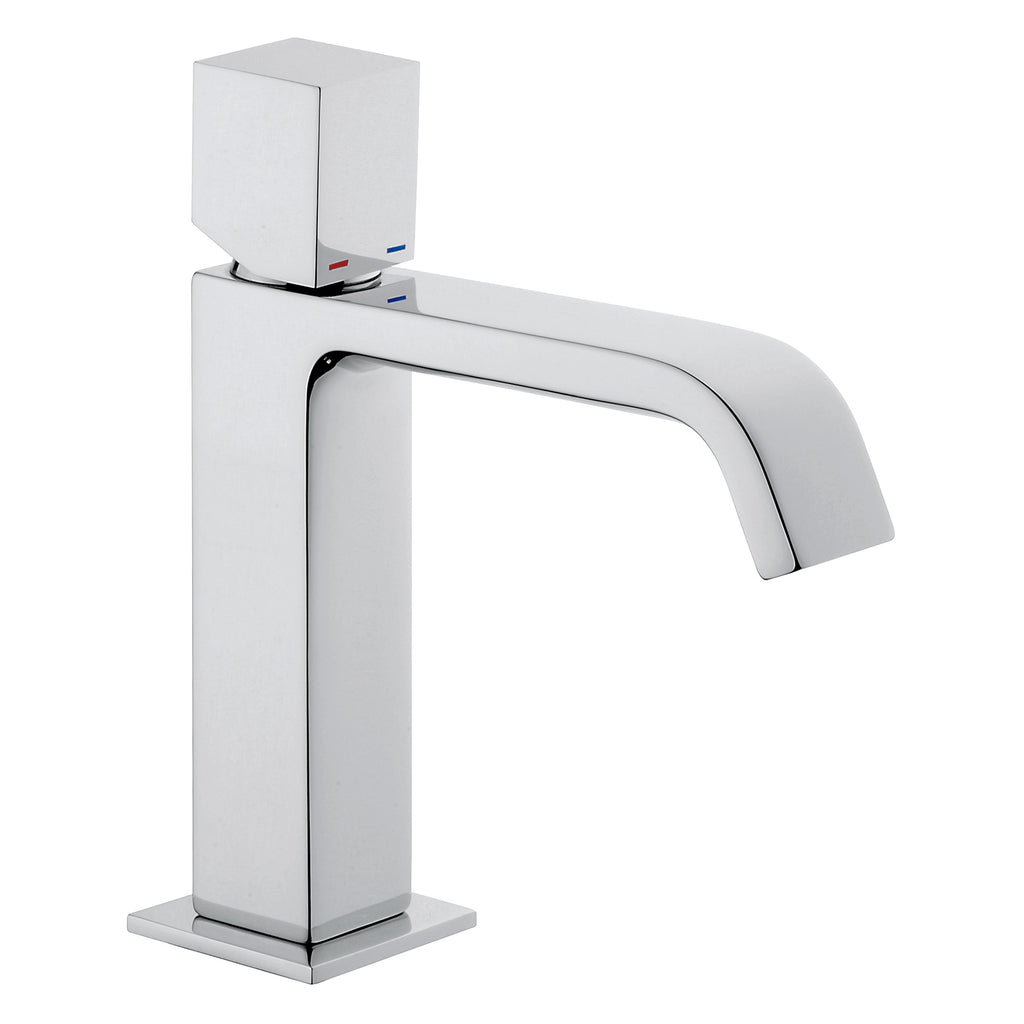 Miscelatore lavabo con getto a cascata cromo con scarico click clack (Cod. 47003) - Collezione Siris
