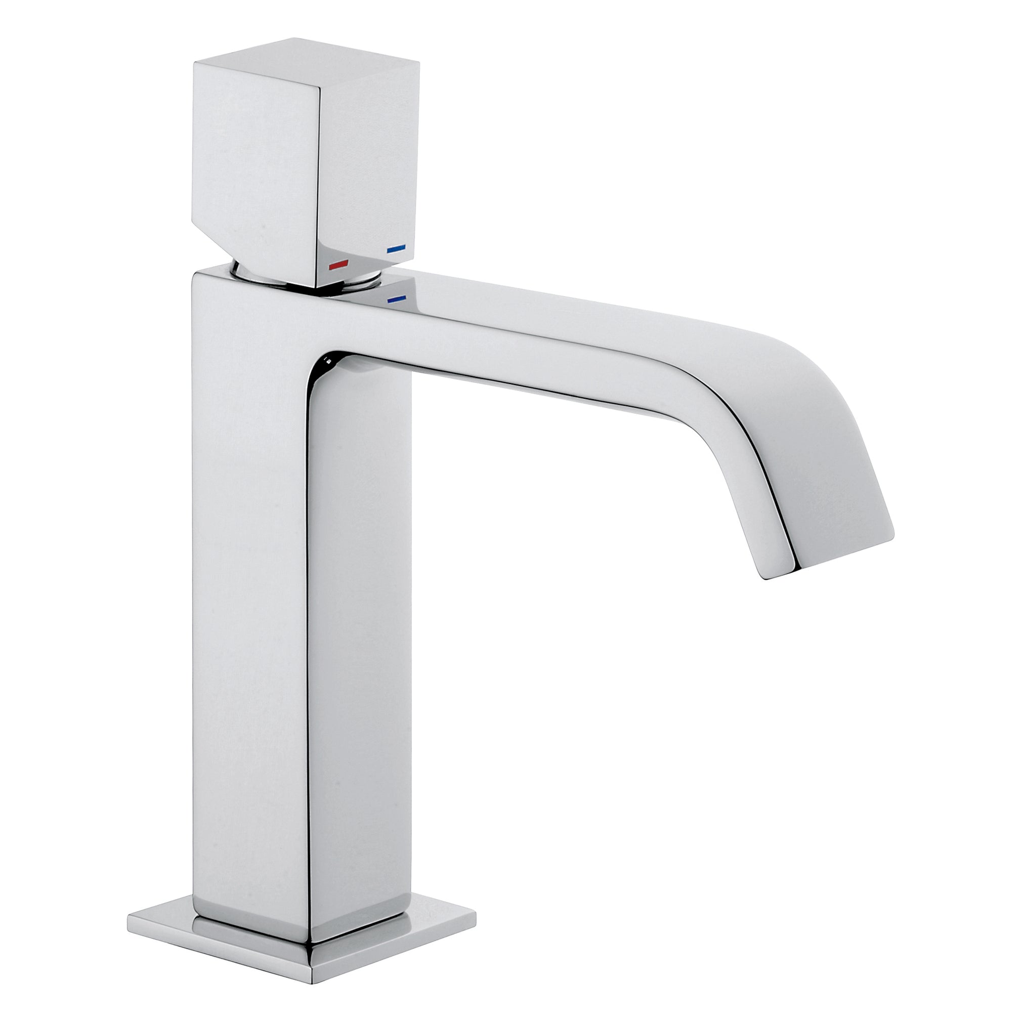 Miscelatore lavabo con getto a cascata cromo con scarico click clack (Cod. 47003) - Collezione Siris