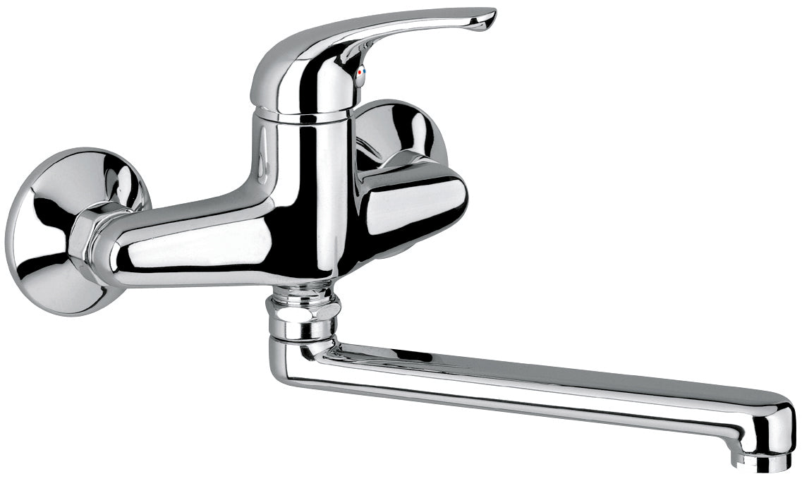 Miscelatore lavello a parete con bocca girevole cromo (Cod. 8005) - Emmevi