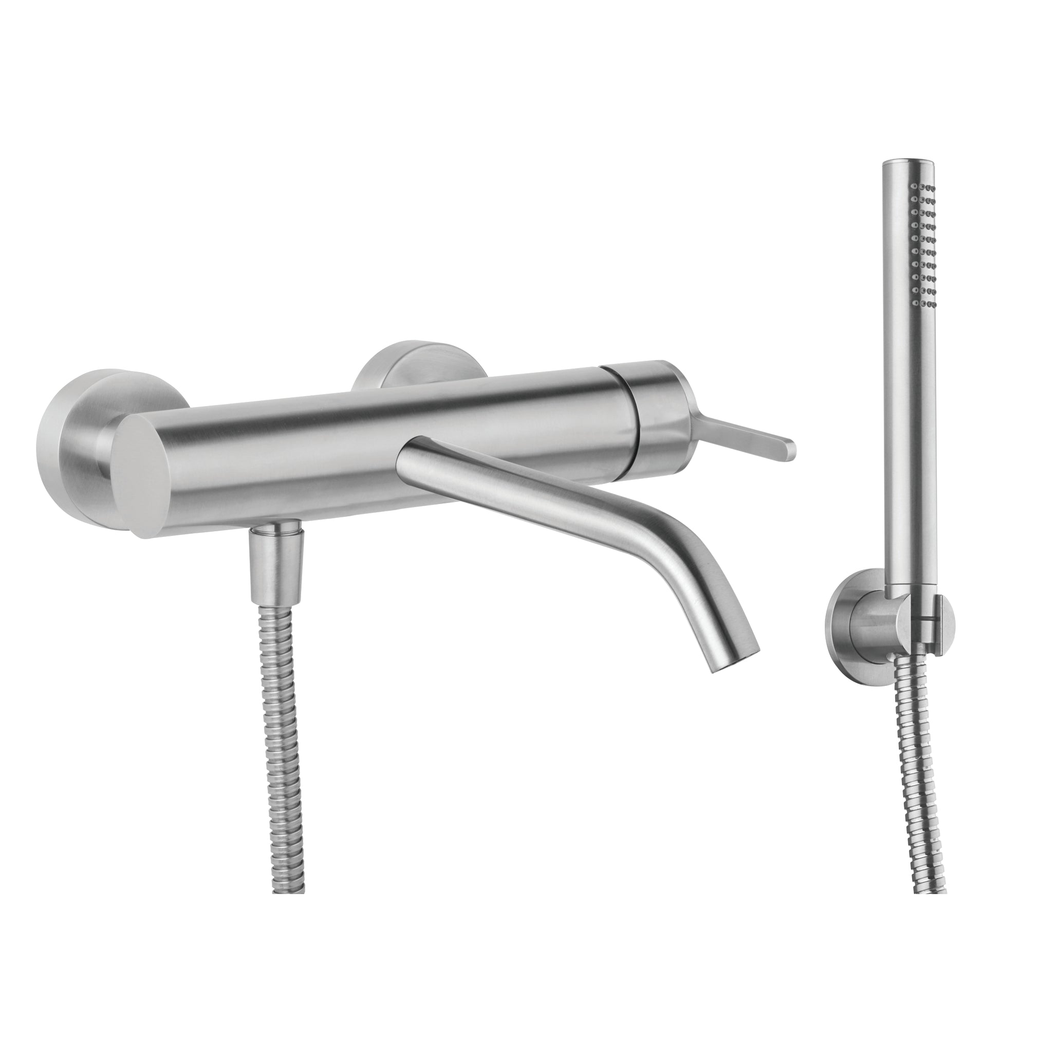 Miscelatore vasca esterno acciaio inox completo di accessori (Cod. 85001INB) - Collezione Filoinox