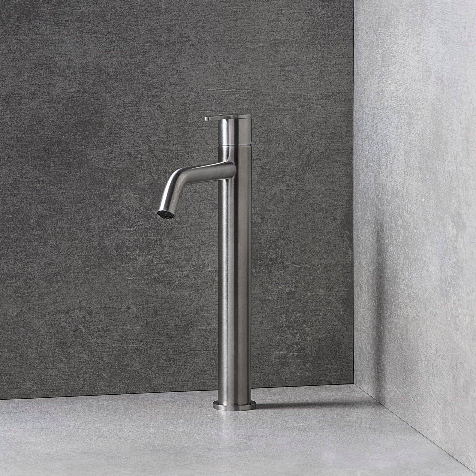 Miscelatore lavabo alto acciaio inox con scarico click clack (Cod. 85003BIGIN) - Collezione Filoinox