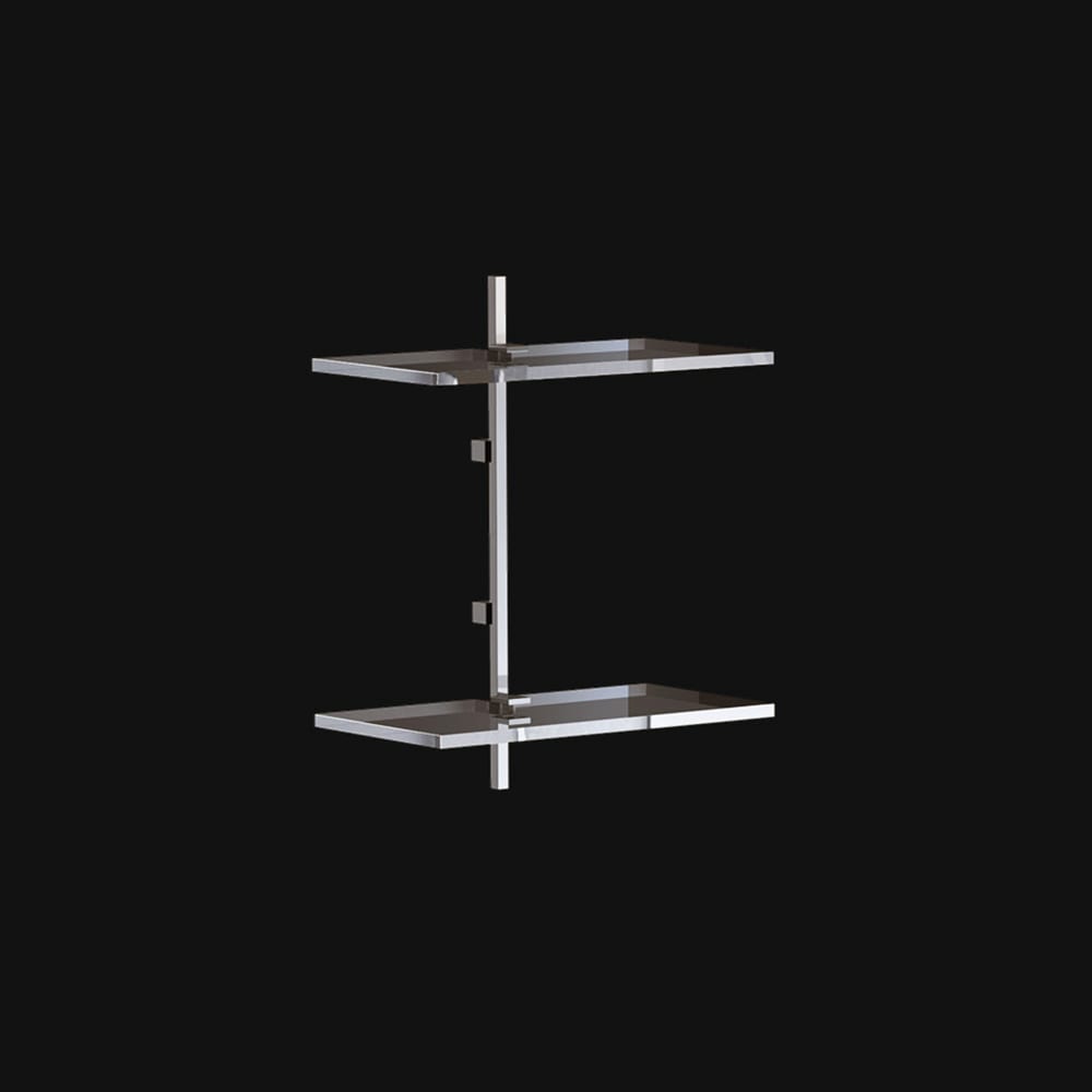 Scaffale 2 Ripiani in Plexiglass e Ottone - Art. C442 - Made in Italy