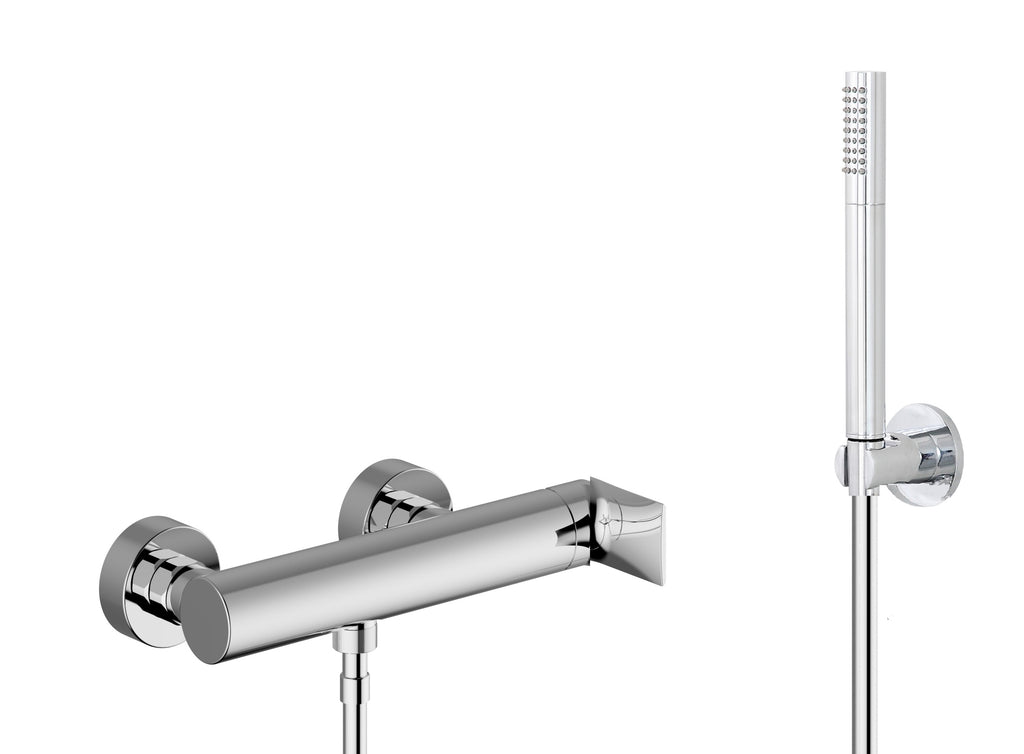 Miscelatore monocomando vasca esterno con set doccia cromo (Cod. ON0101) - Italmix Onda