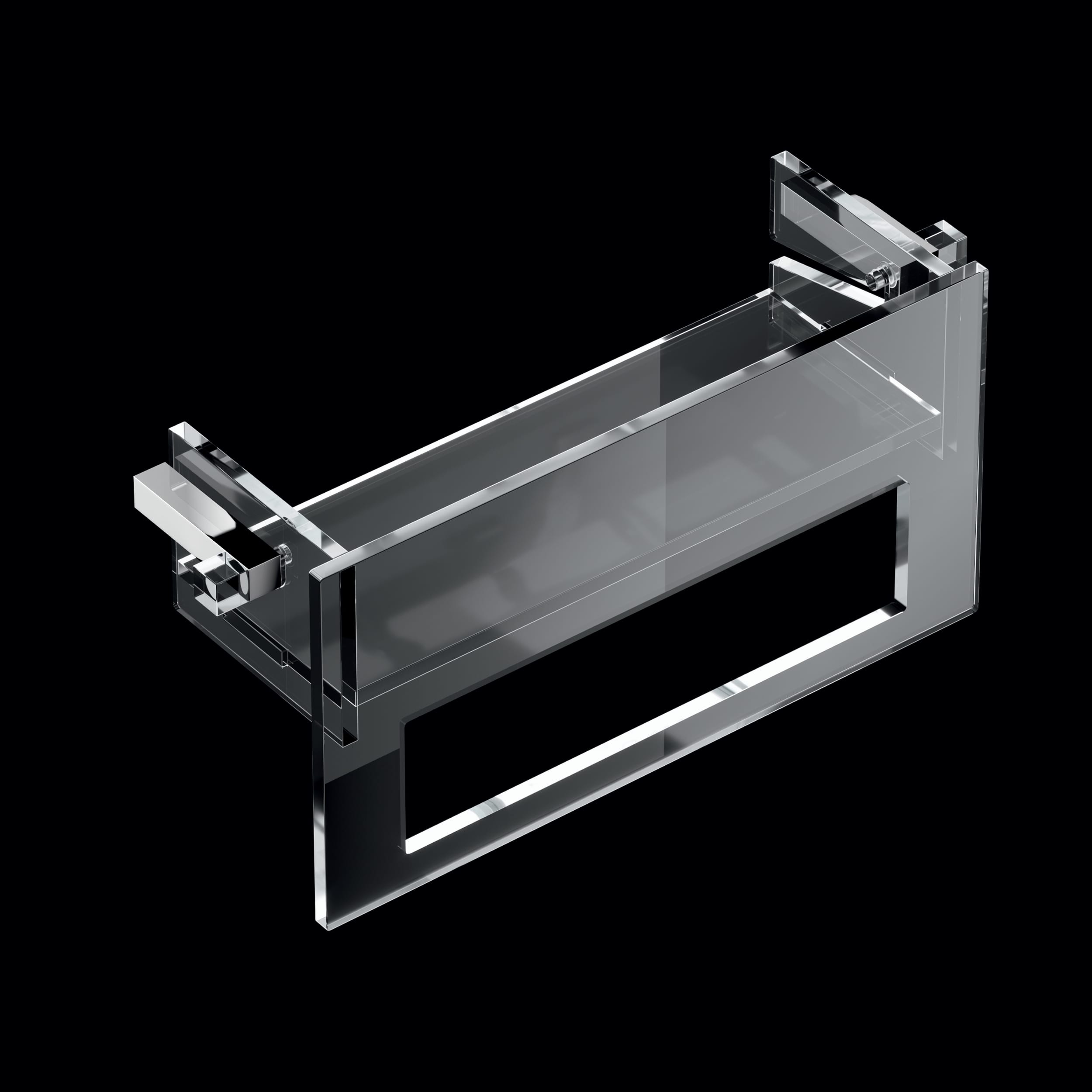Mensola con Portasalviette in Plexiglass - Art. V438 - Made in Italy