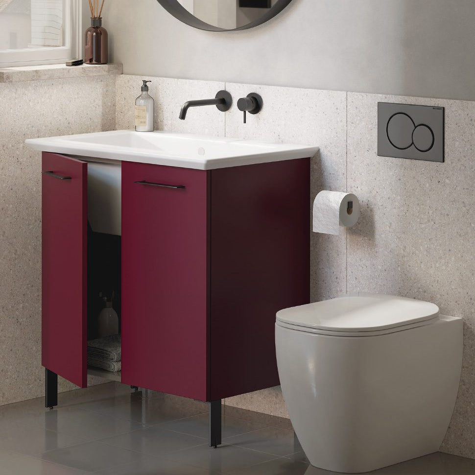 Mobile Bagno con Piedini e Ante Ghost - Xilon - L 58 x P 51 cm | L 72 x P 51 | L 87 x P 51