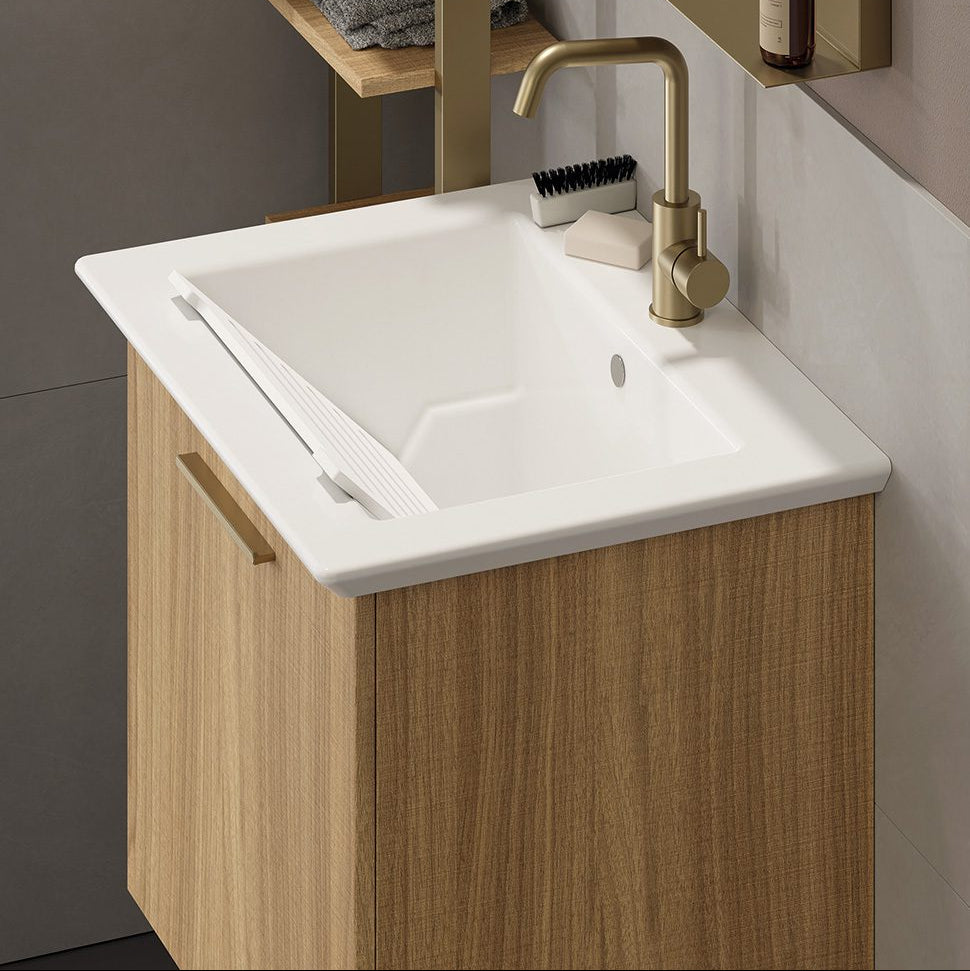 Mobile Bagno Sospeso con Cassettone Ghost - Xilon - L 58 x P 51 cm