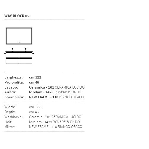 Composizione Arredo Bagno Way Block 05 - Berloni Bagno