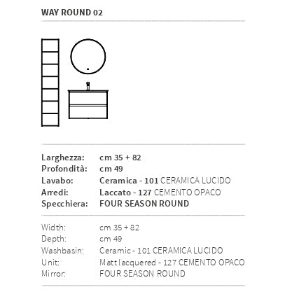 Composizione Arredo Bagno Way Round 02 - Berloni Bagno